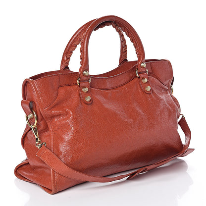 Balenciaga Agneau Giant 12 Gold Hardware City Rouge Ambre 3 of 10