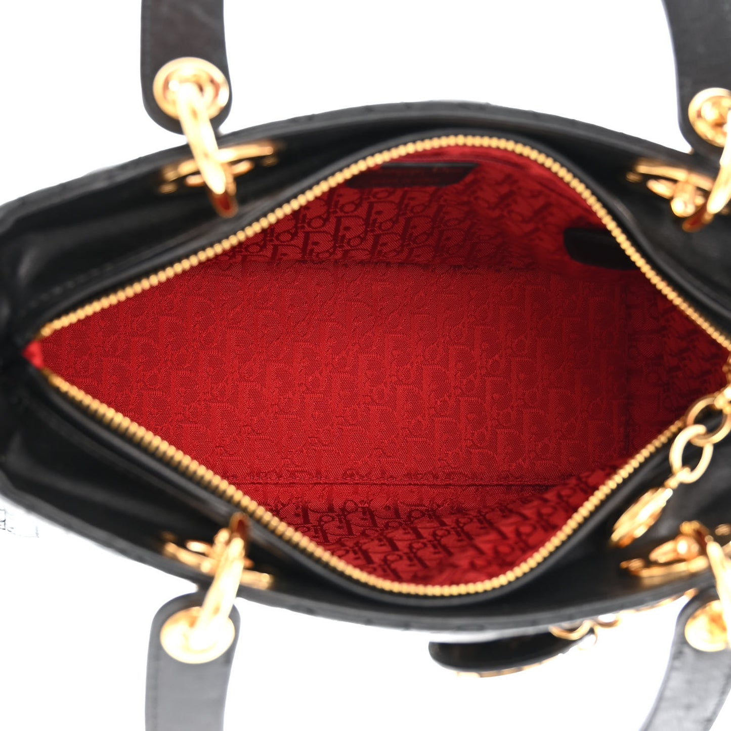 Lambskin Cannage Medium Lady Dior Black