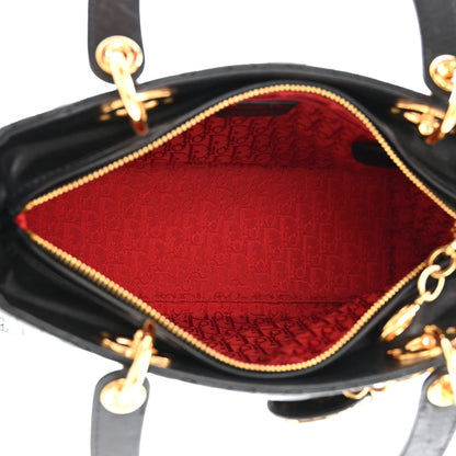 Christian Dior Lambskin Cannage Medium Lady Dior Black 5 of 12