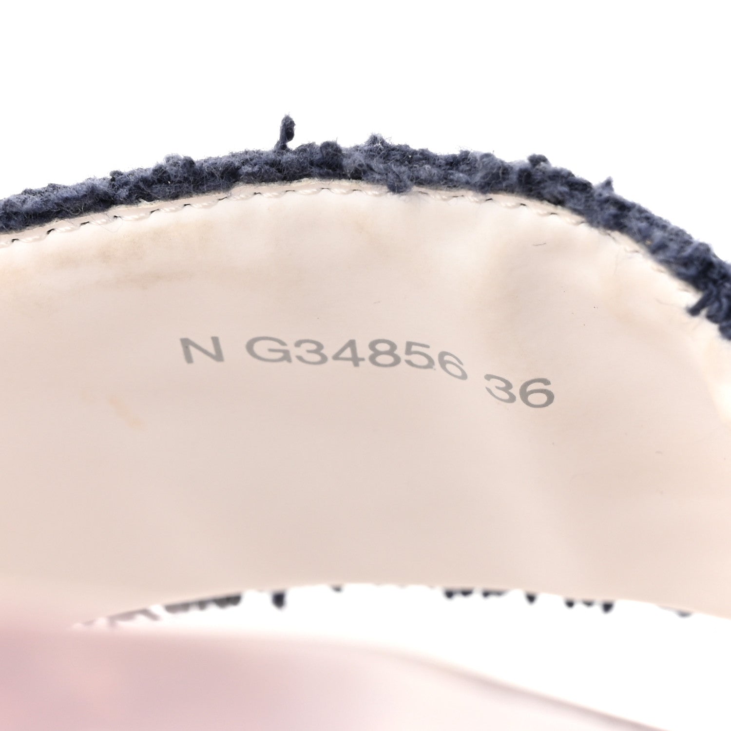 Chanel PVC Transparent Fabric CC Flat Slide Sandals 36 Navy 9 of 9