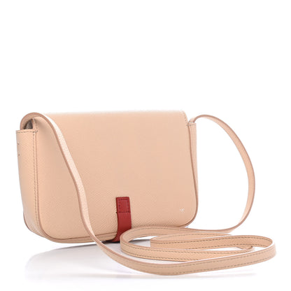Celine Grained Shiny Calfskin Strap Clutch Light Taupe Red 3 of 10