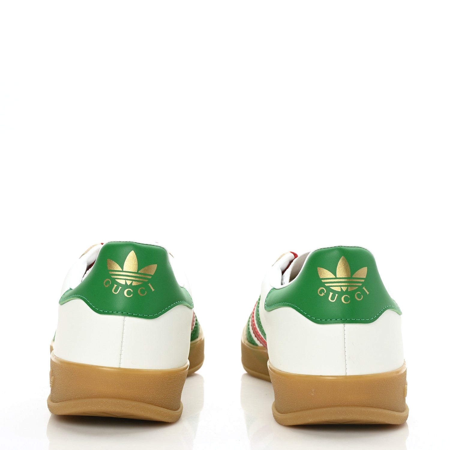 Gucci X ADIDAS Suede Madeira Demetra Mens Gazelle Sneakers 12 Oatmeal White New Shamarock Hibiscus Red 5 of 9