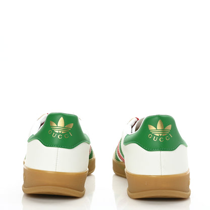 Gucci X ADIDAS Suede Madeira Demetra Mens Gazelle Sneakers 12 Oatmeal White New Shamarock Hibiscus Red 5 of 9