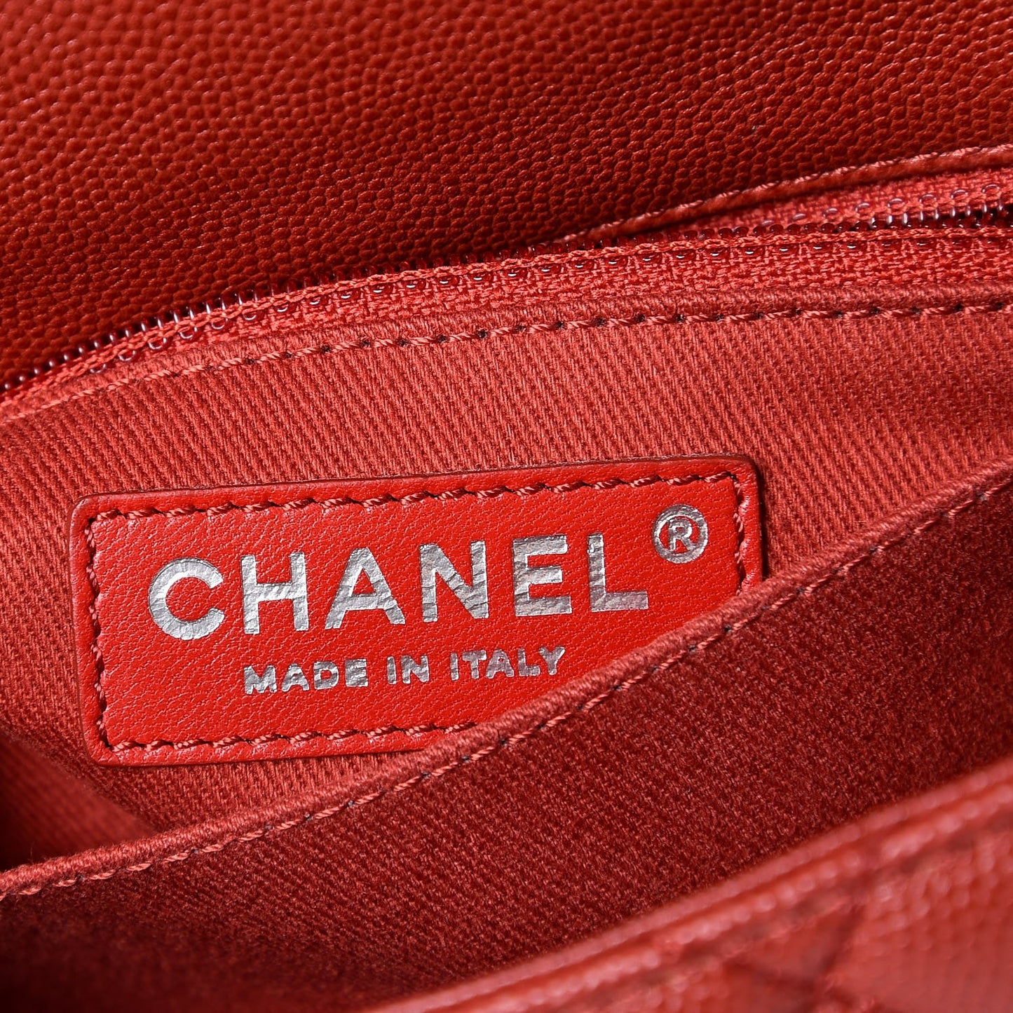 Caviar Quilted Mini Coco Handle Flap Red