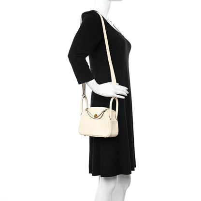 Hermes Taurillon Clemence Mini Lindy 20 Nata 2 of 11
