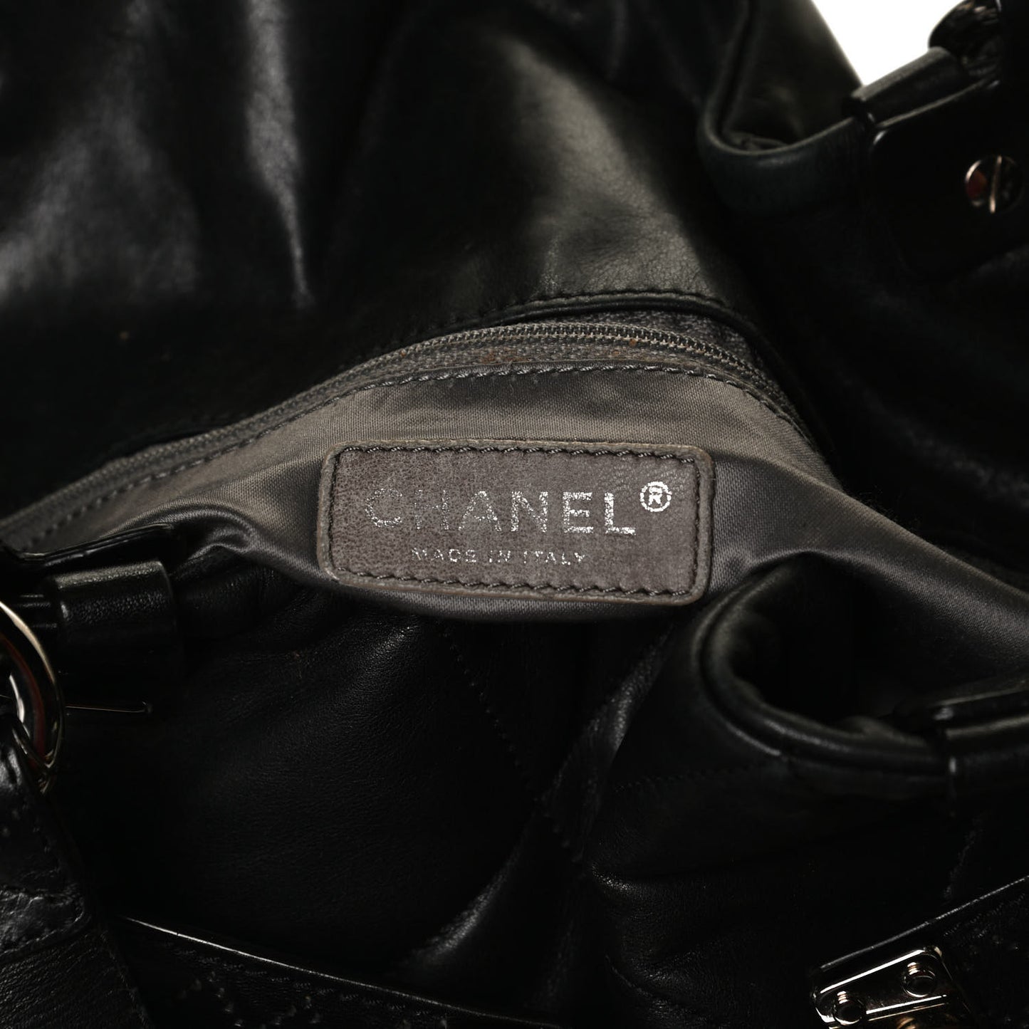Lambskin Quilted Tote Black