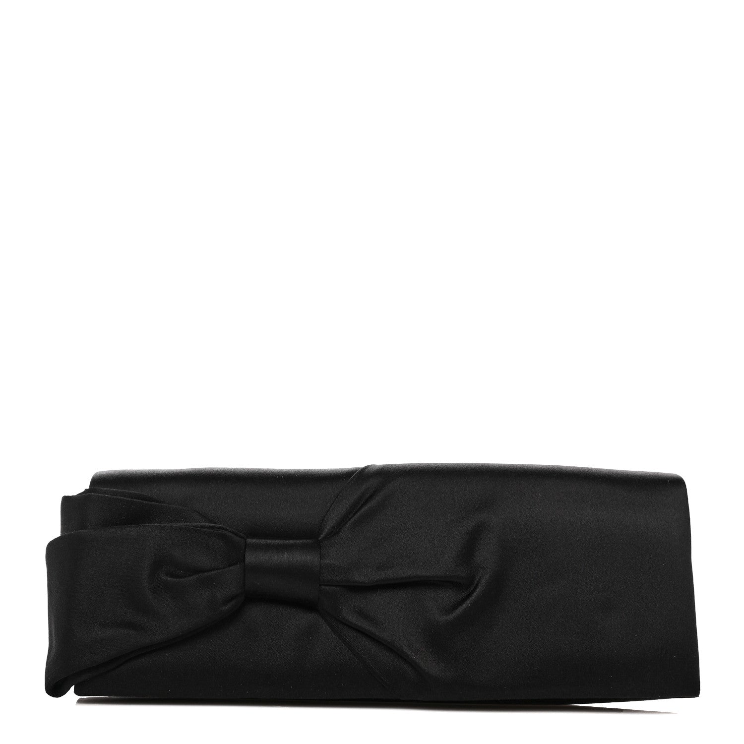 Christian Louboutin Satin Bow Clutch Black 1 of 8