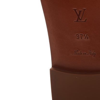Louis Vuitton Monogram Patent Carimbo Flat Sandals 37.5 Red 6 of 9