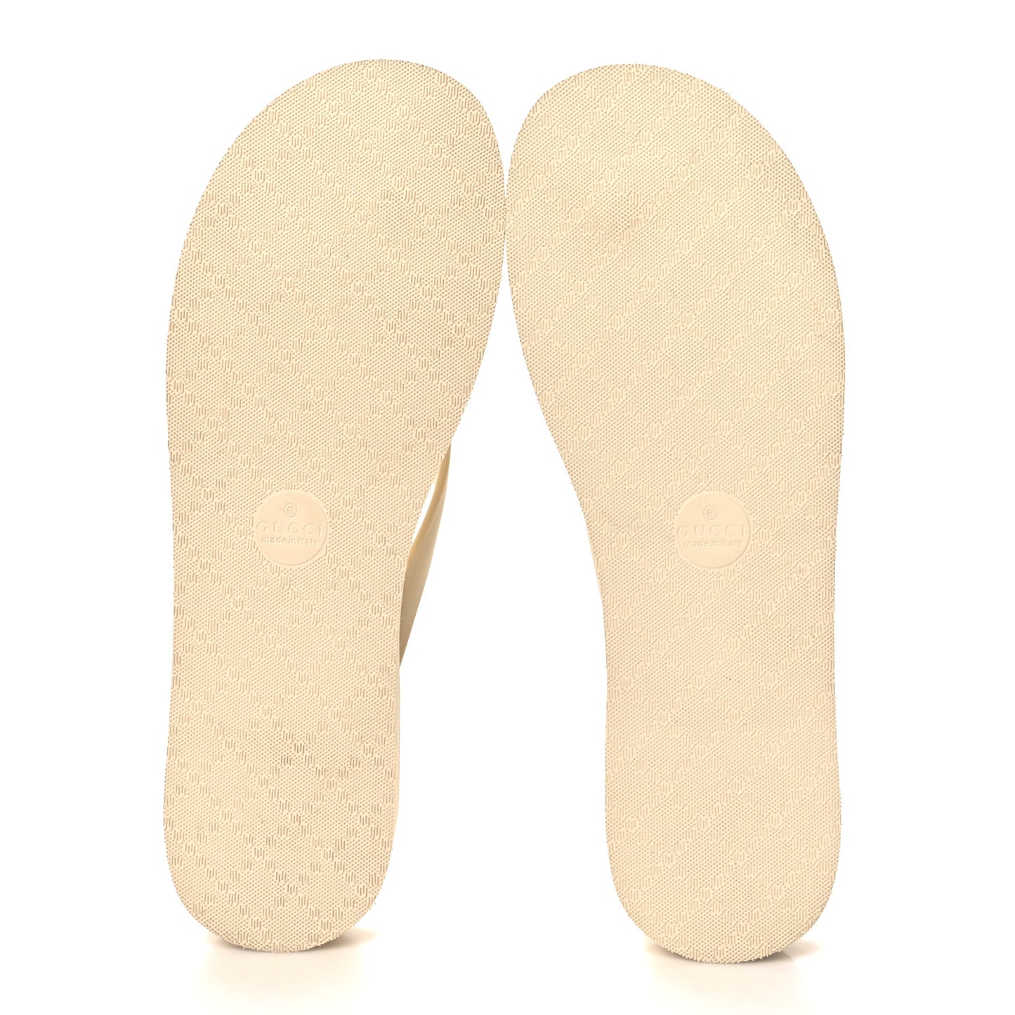 Rubber Chevron Womens GG Thong Sandals 41 Mystic White