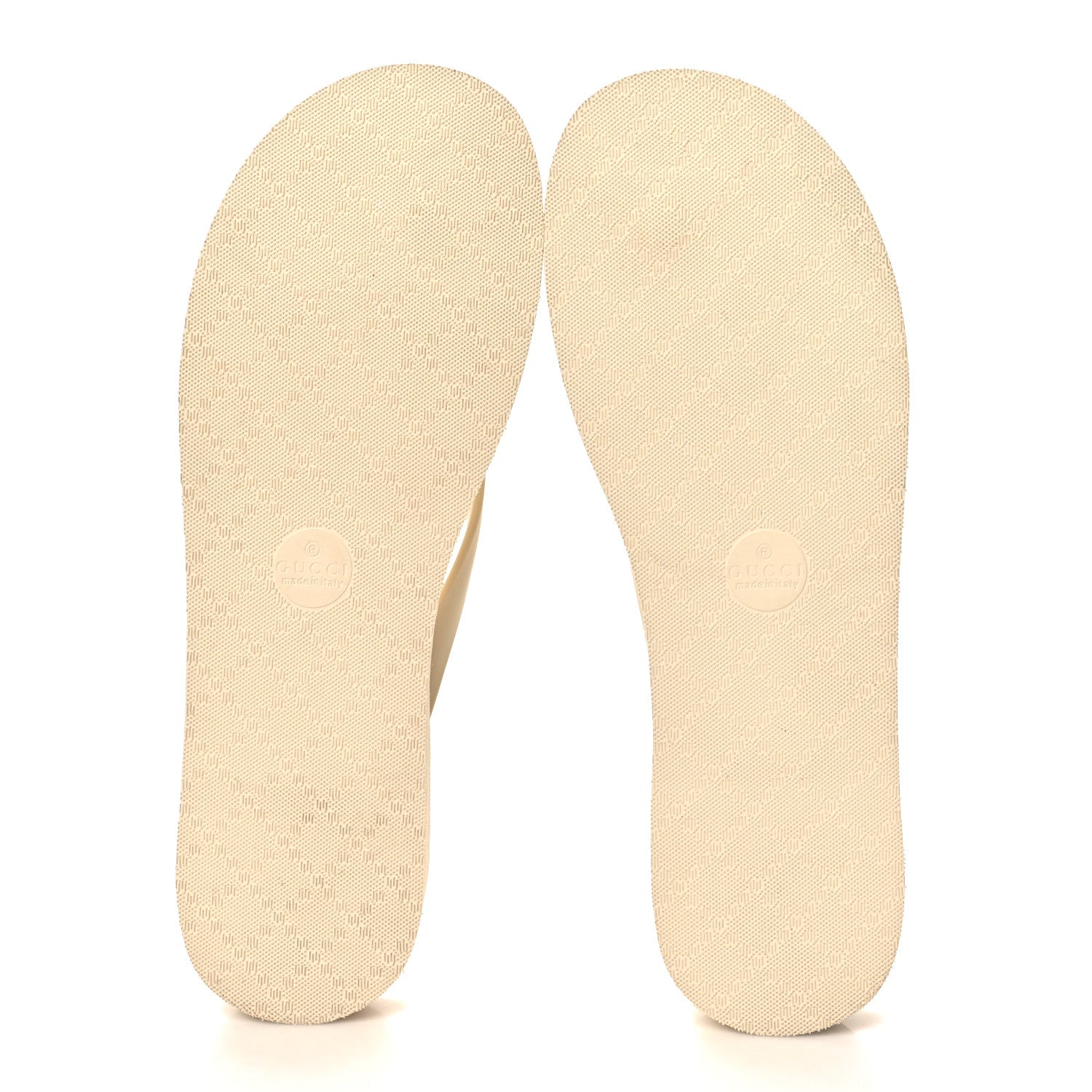 Gucci Rubber Chevron Womens GG Thong Sandals 41 Mystic White 6 of 9