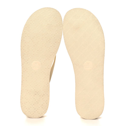 Gucci Rubber Chevron Womens GG Thong Sandals 41 Mystic White 6 of 9