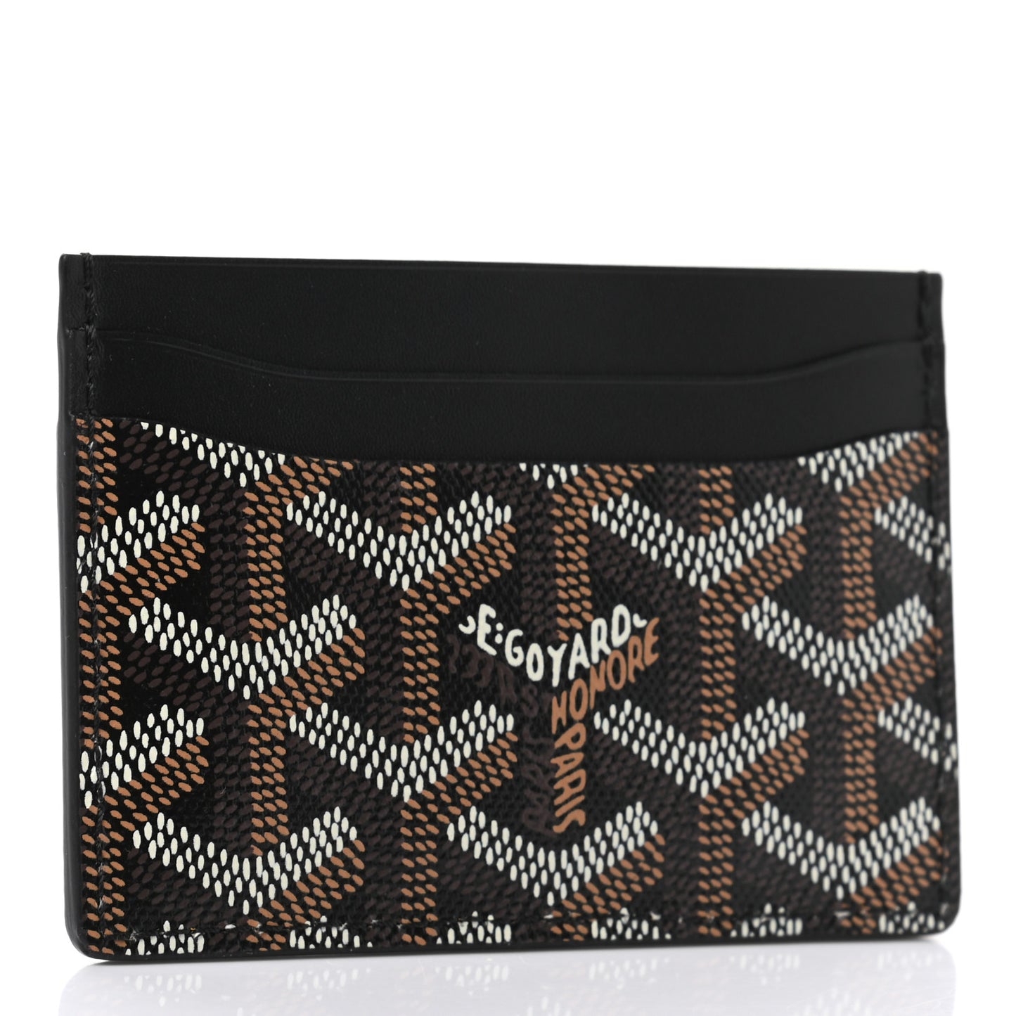Goyardine Saint Sulpice Card Holder Black