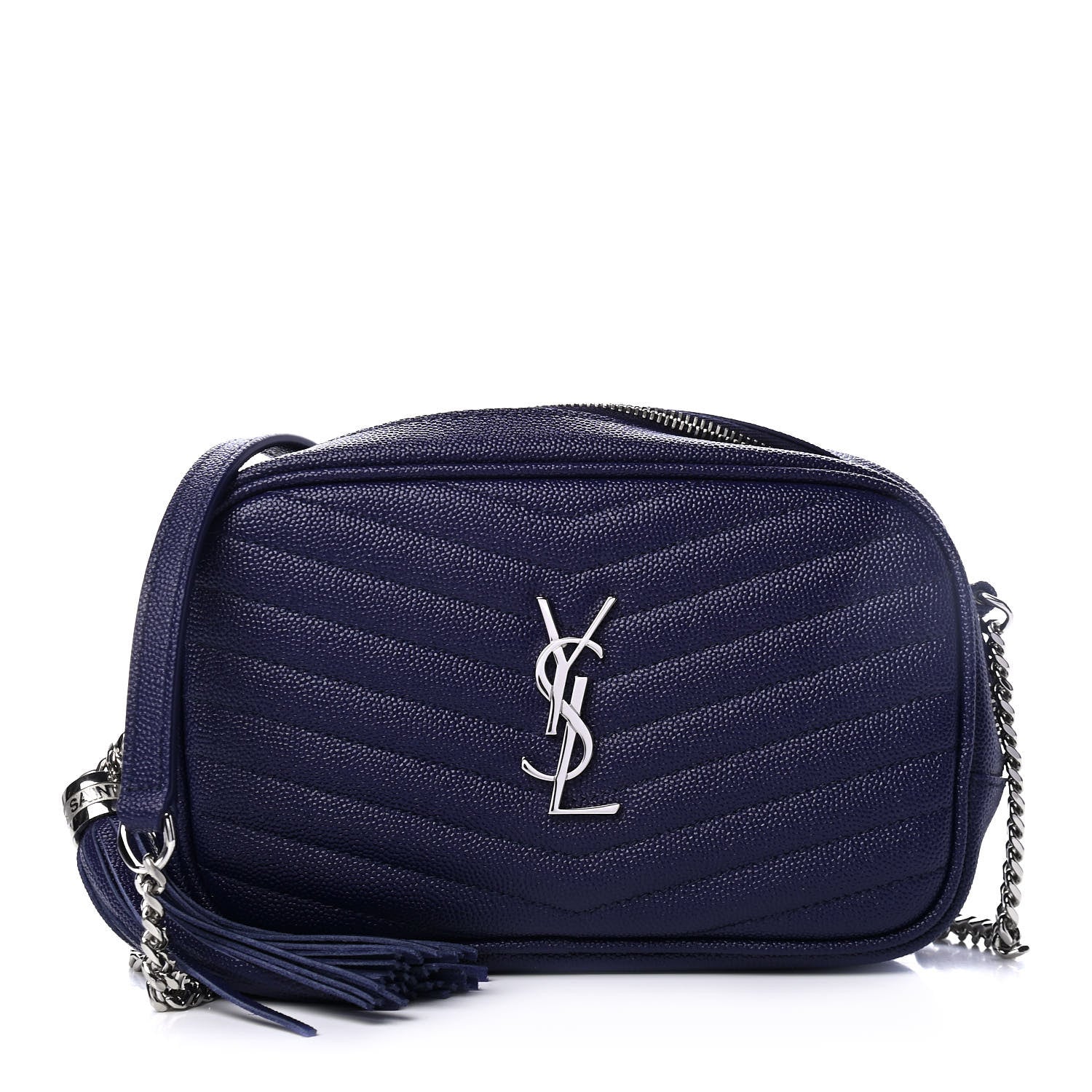 Saint Laurent Grain De Poudre Matelasse Monogram Mini Lou Camera Bag Azure Blue 1 of 4