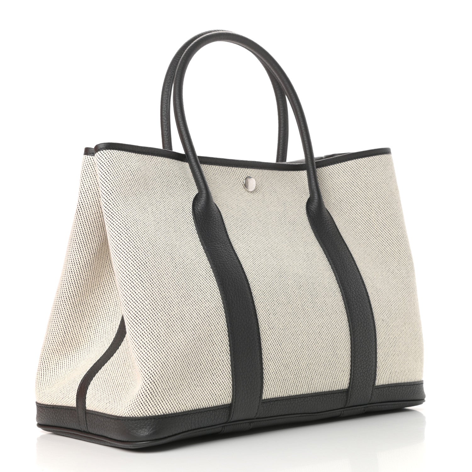 Hermes Twill H Negonda Garden Party 36 MM Tote Ecru Black 3 of 8