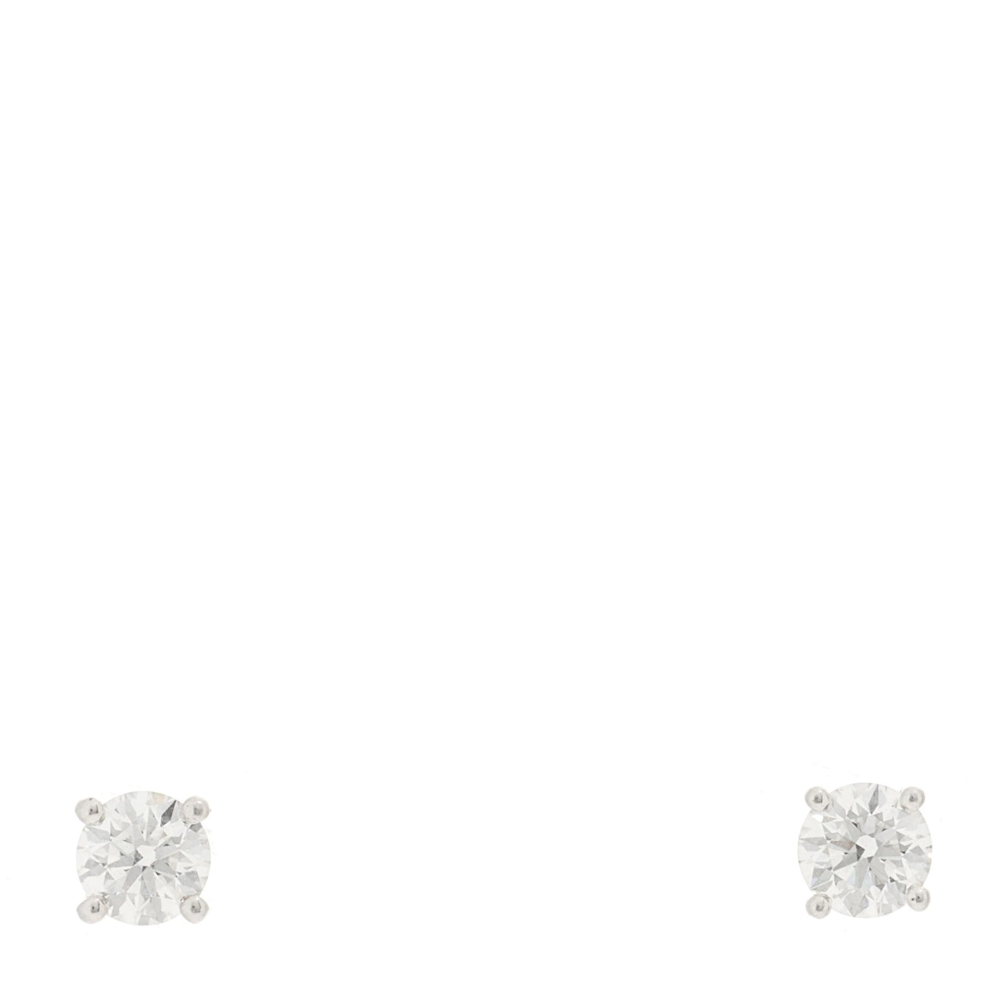 Platinum Diamond . 46ctw Solitaire Earrings