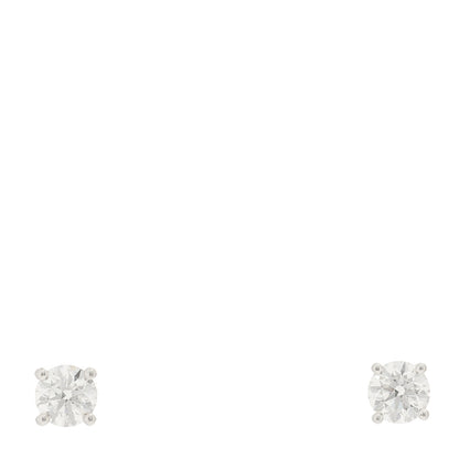 Tiffany Platinum Diamond . 46ctw Solitaire Earrings 1 of 5