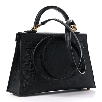 Hermes Epsom Mini Kelly Sellier 20 Black 3 of 10