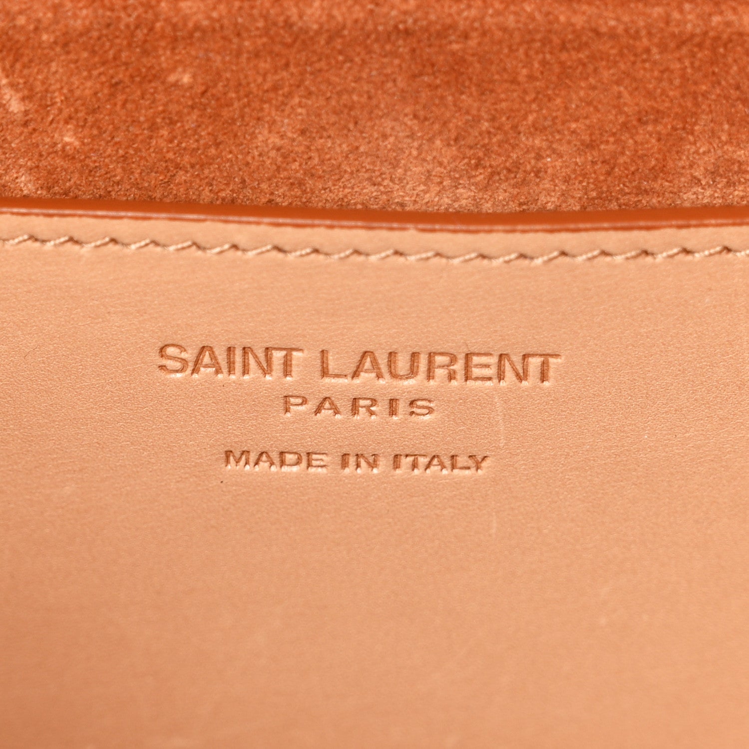 Saint Laurent Calfskin Monogram Take Away Box Dusty Vintage Brown Gold 6 of 8