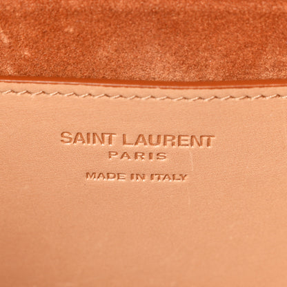 Saint Laurent Calfskin Monogram Take Away Box Dusty Vintage Brown Gold 6 of 8