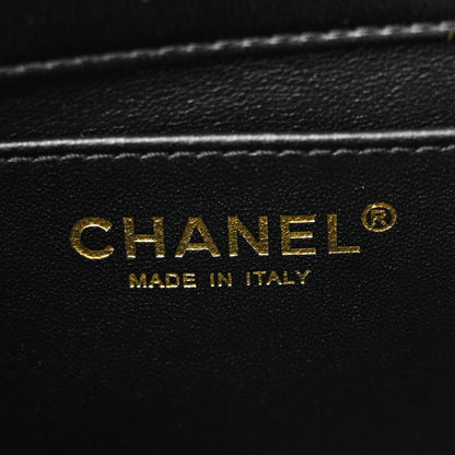 Chanel Shiny Lambskin Quilted Pearl Twist Mini Square Flap Black 6 of 10