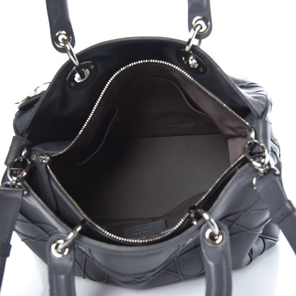 Christian Dior Lambskin Cannage Granville Polochon Grey 5 of 20