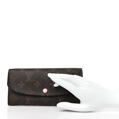 Louis Vuitton Monogram Emilie Wallet Rose Ballerine 2 of 7