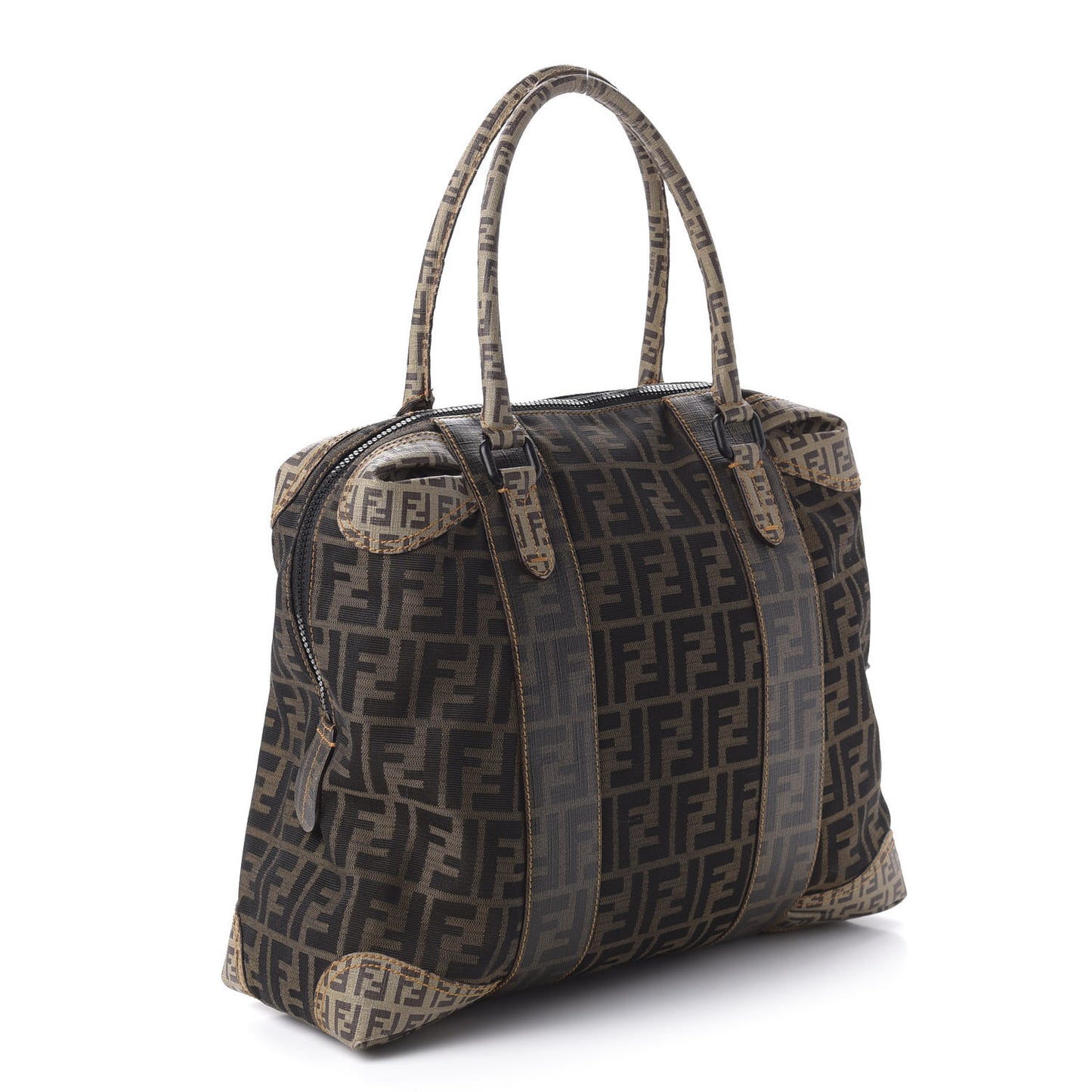 Zucca Zucchino Spalmati Large B Mix Tote Tobacco