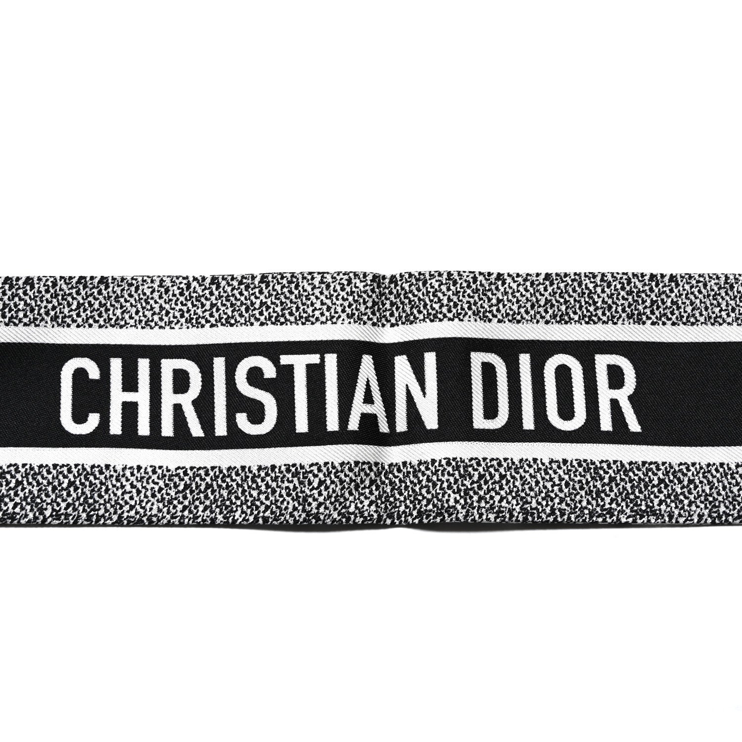 Christian Dior Silk Plan De Paris Mitzah Scarf White Black 3 of 4