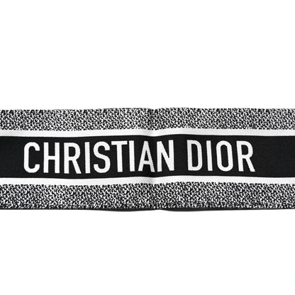 Christian Dior Silk Plan De Paris Mitzah Scarf White Black 3 of 4