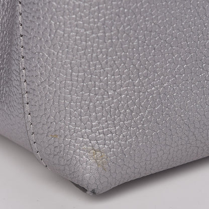 MCM Metallic Grained Calfskin Medium Milla Tote Spike Silver 14 of 14