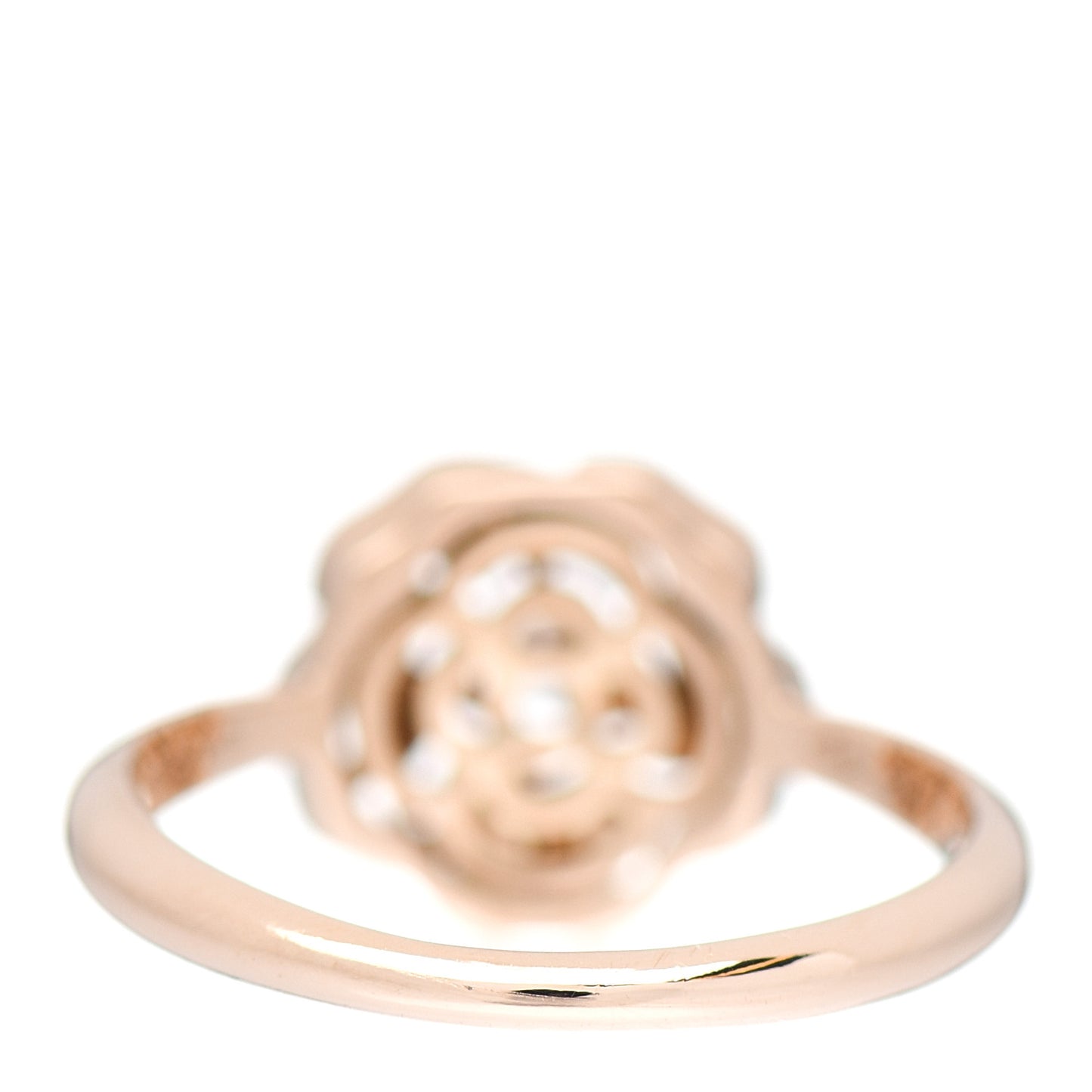 18K Rose Gold Diamond Extrait de Camelia Ring 49 4.75