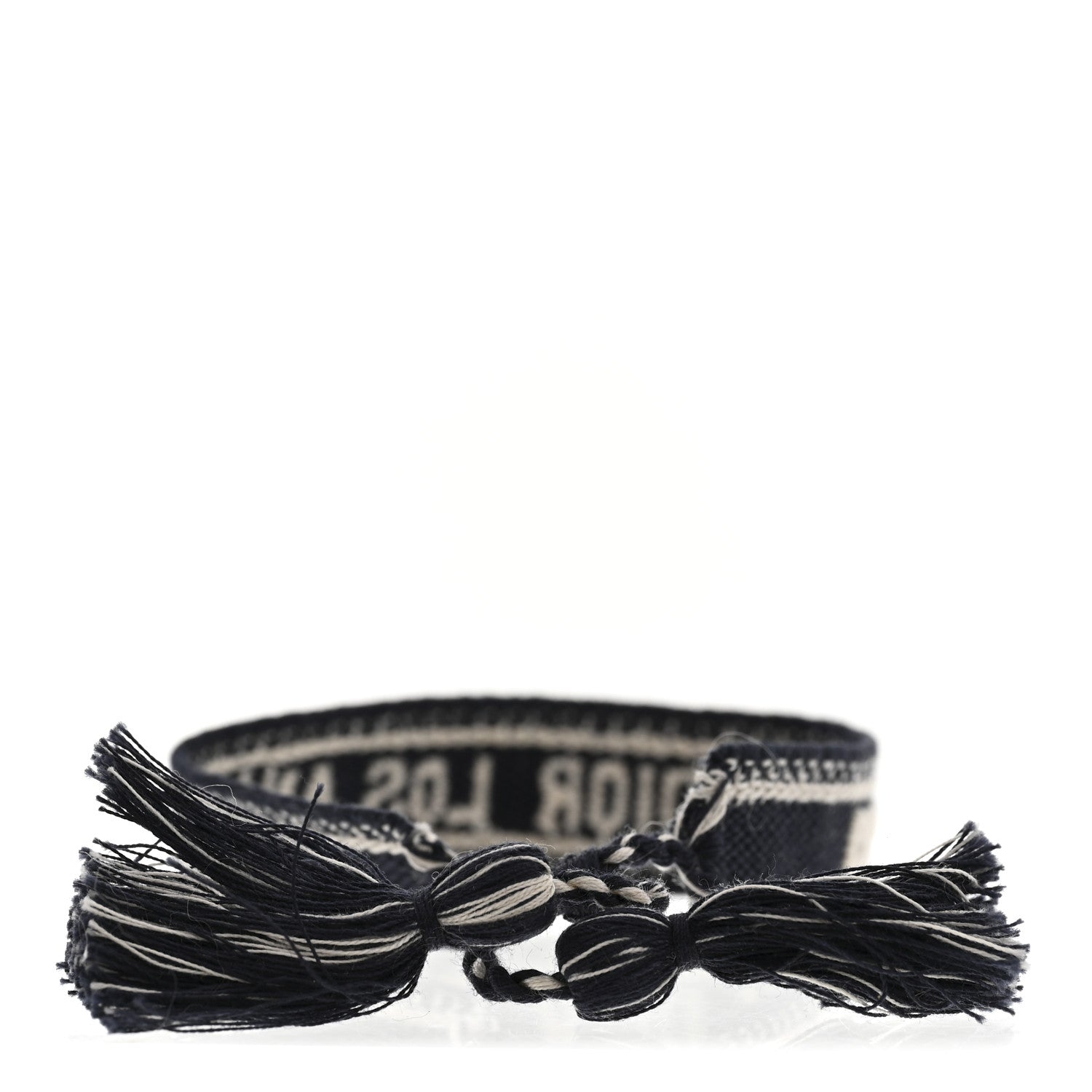 Christian Dior Woven Cotton J'Adior Friendship Bracelet Navy