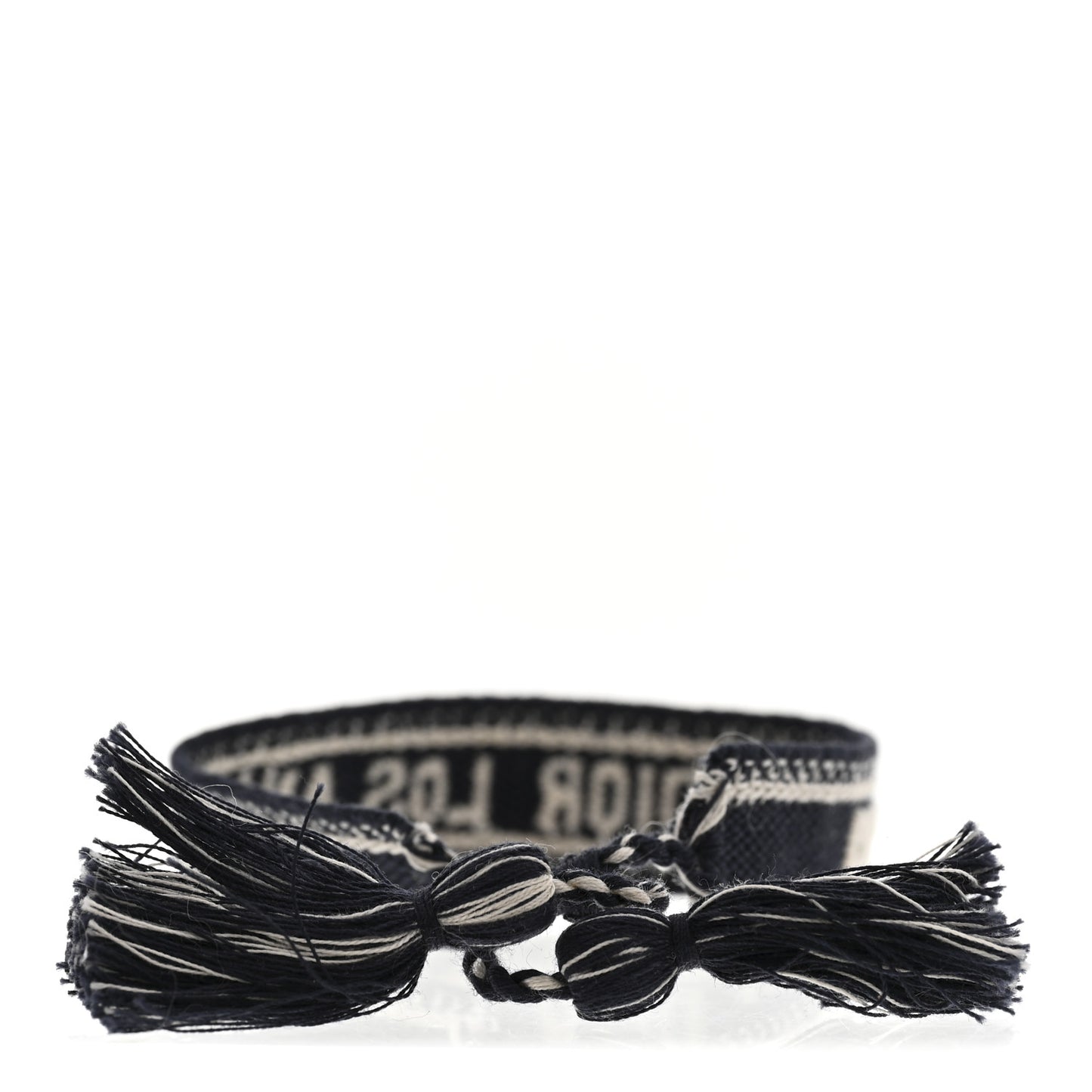 Woven Cotton J'Adior Friendship Bracelet Black Red Navy