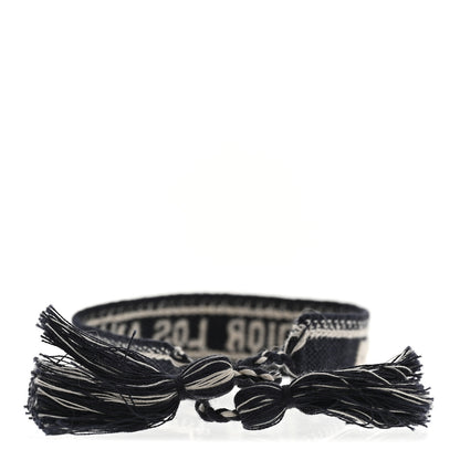 Christian Dior Woven Cotton J'Adior Friendship Bracelet Black Red Navy 3 of 4
