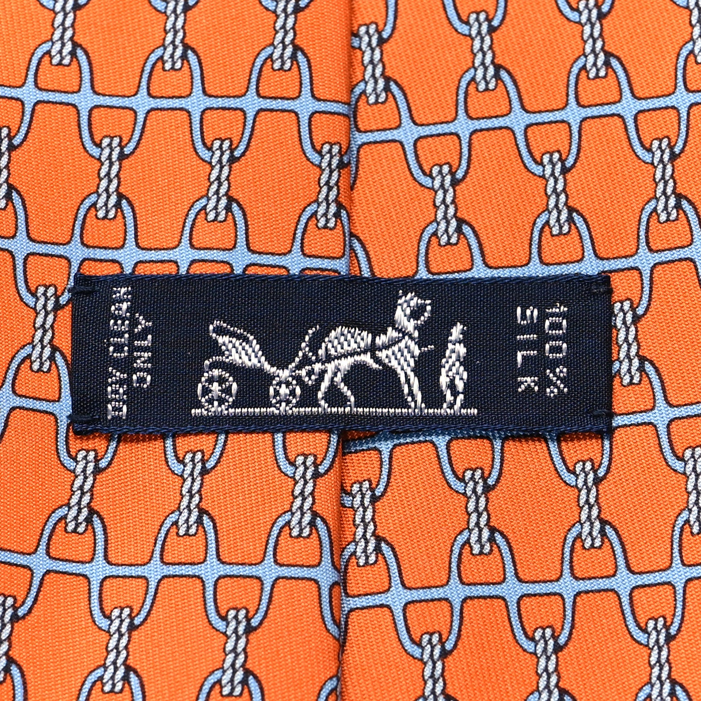 Printed Silk Mens Neck Tie Orange