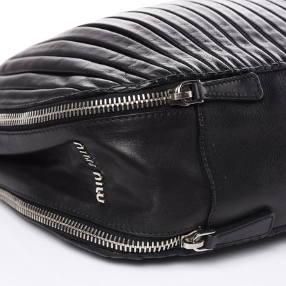 Miu Miu Lambskin Plisse Hobo Black 8 of 13