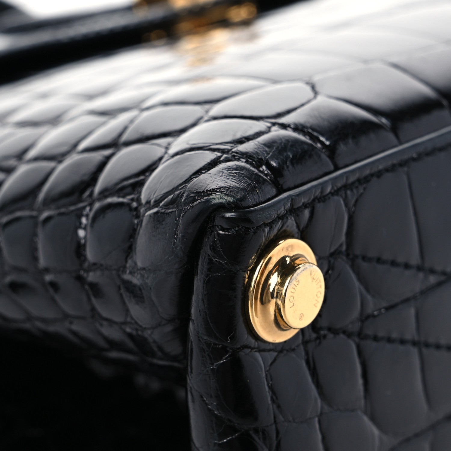Louis Vuitton Alligator Rose Des Vents PM Black 6 of 7