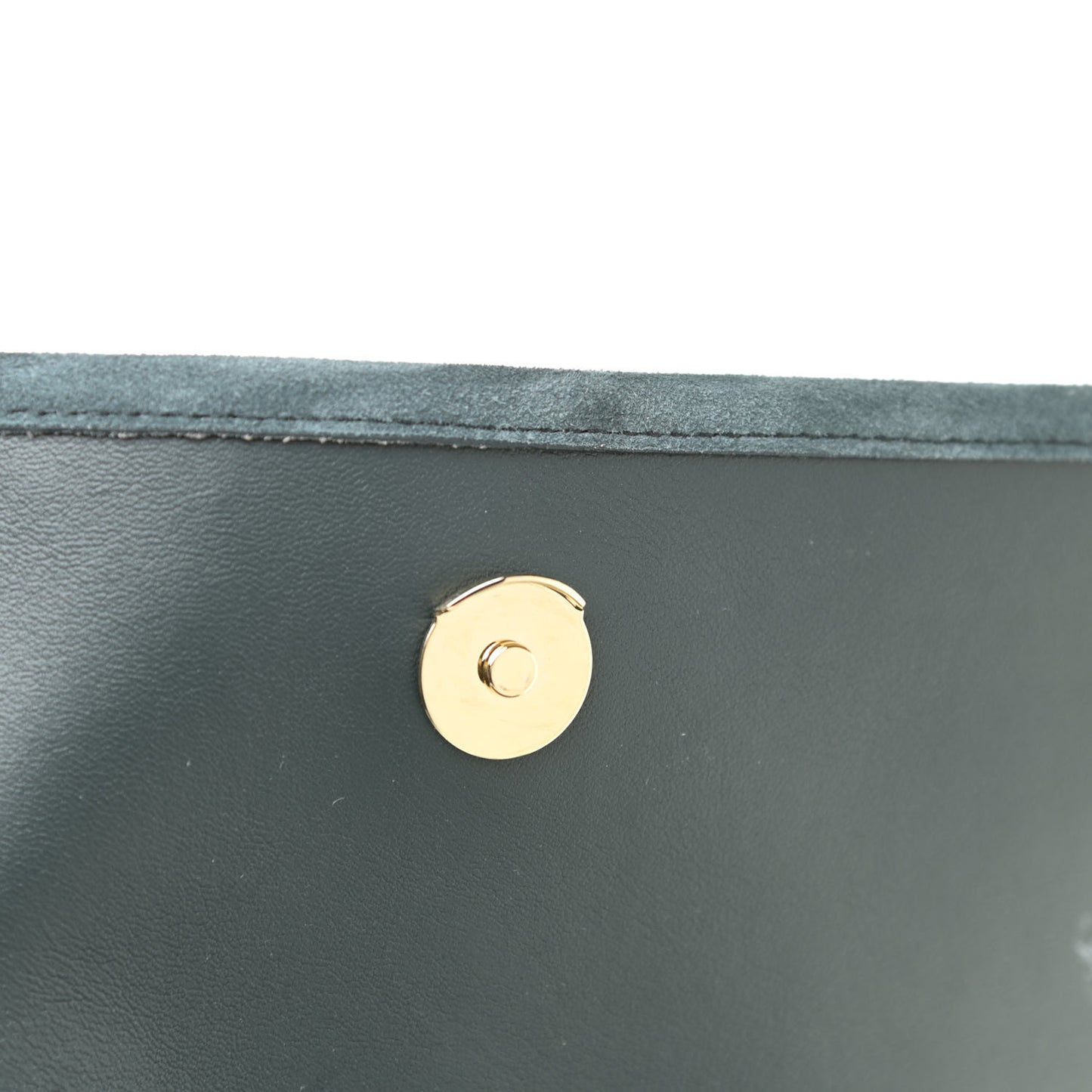 Suede Monogram Medium Niki Chain Satchel Green