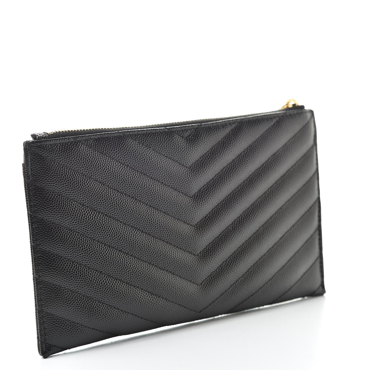 Grain De Poudre Chevron Monogram Bill Pouch Black