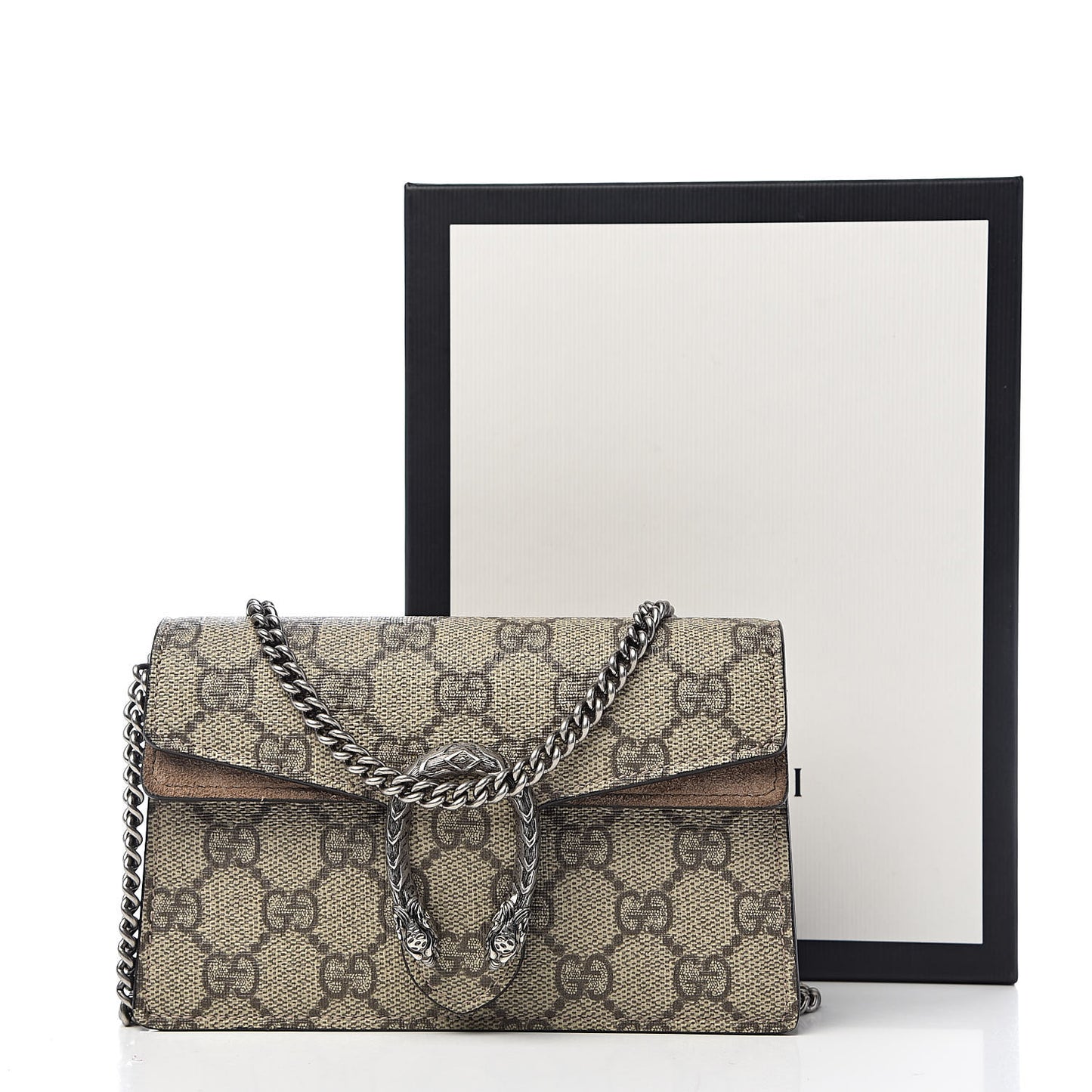 GG Supreme Monogram Super Mini Dionysus Shoulder Bag Taupe