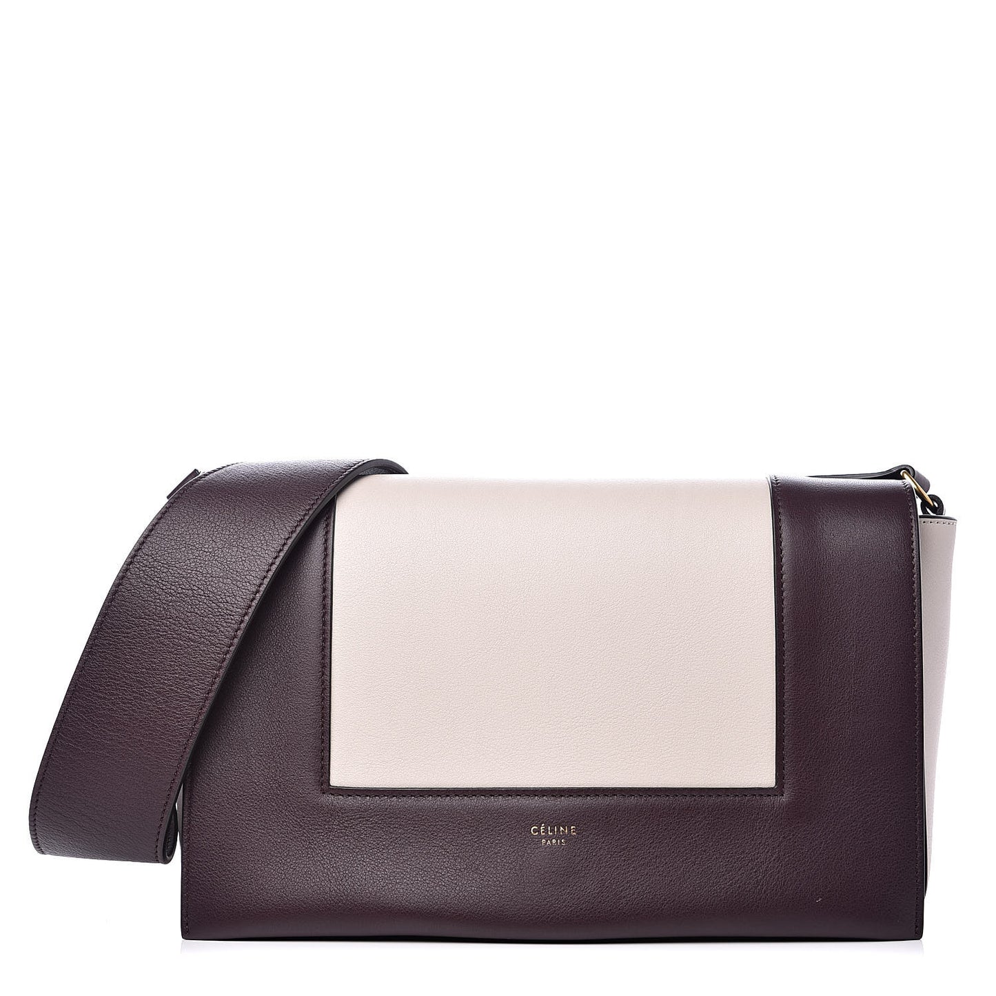 Shiny Smooth Calfskin Medium Frame Shoulder Bag Velvet Desert