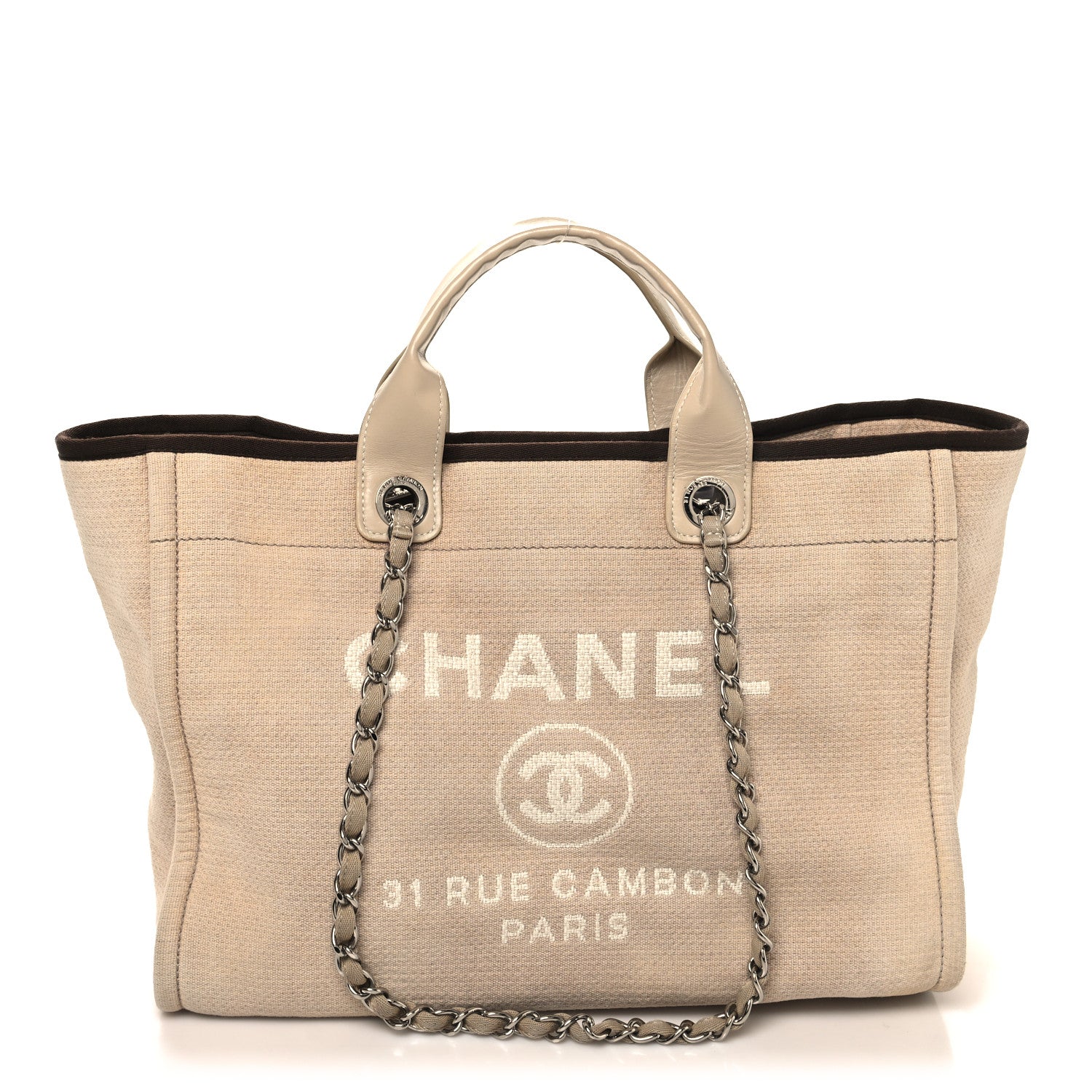 Chanel Mixed Fibers Medium Deauville Tote Beige 1 of 14
