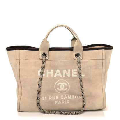 Chanel Mixed Fibers Medium Deauville Tote Beige 1 of 14