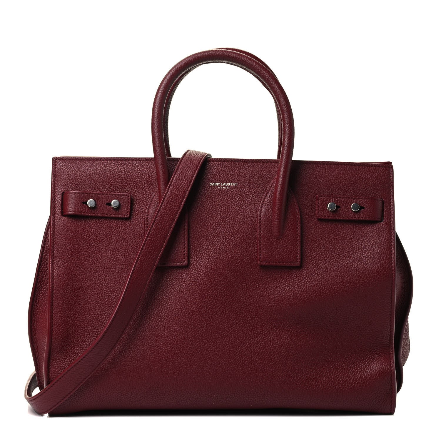 Saint Laurent Grained Calfskin Small Supple Sac De Jour Dark Pallisandre 1 of 4