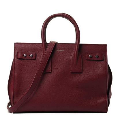Saint Laurent Grained Calfskin Small Supple Sac De Jour Dark Pallisandre 1 of 4