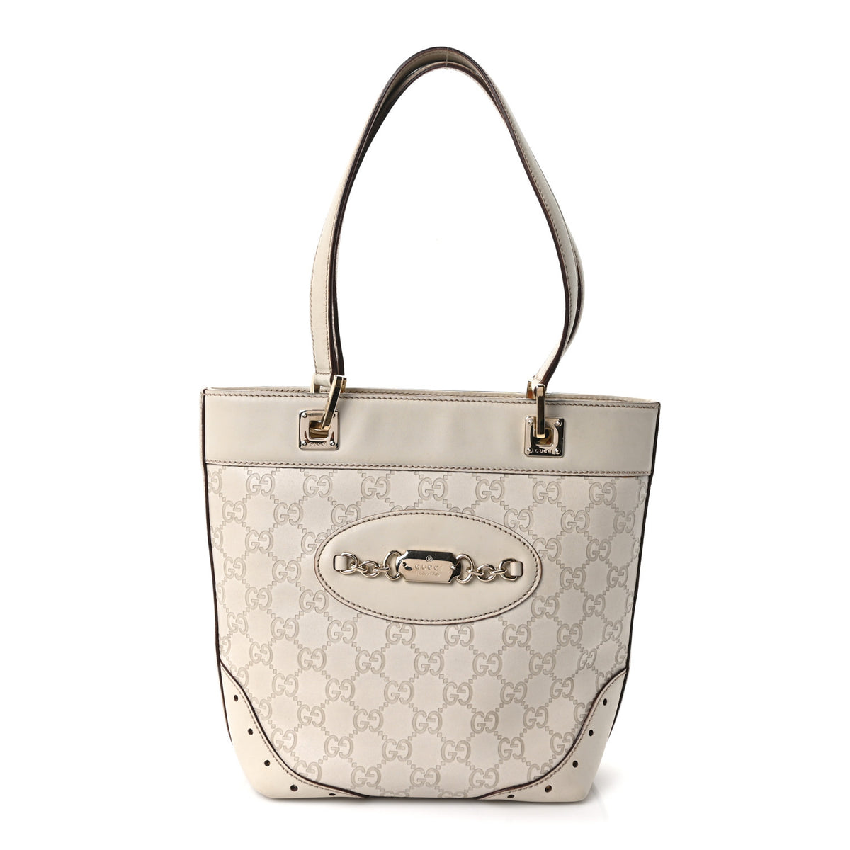 Guccissima Small Punch Tote Off White