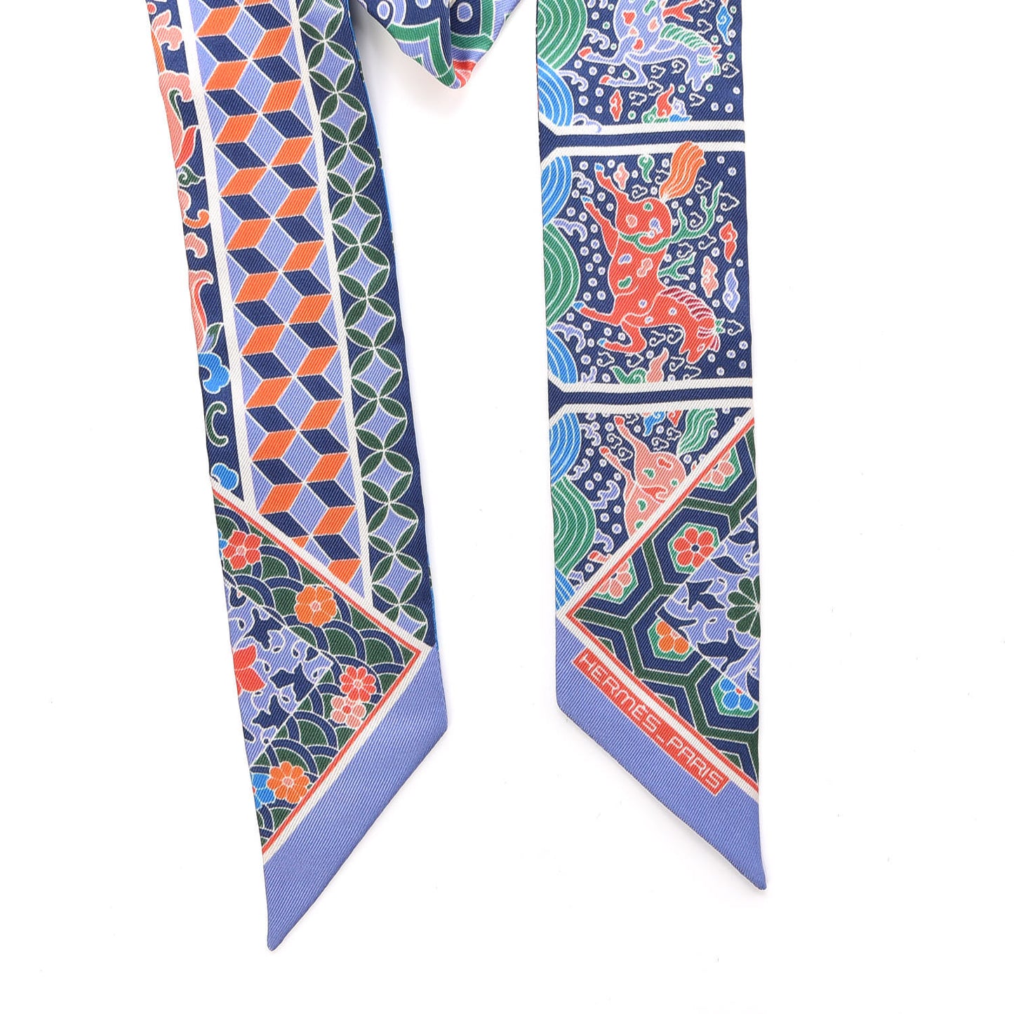 Silk Collections Imperiales Twilly Lavande Bleu Orange