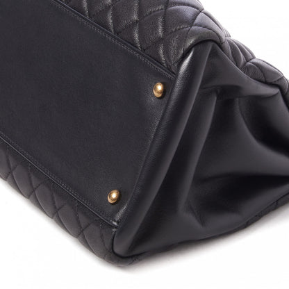 Chanel Lambskin Quilted Large Just Mademoiselle Bowling Bag Black 5 of 8