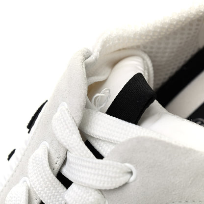 Chanel Nylon Suede Calfskin Womens CC Sneakers 39.5 White Ivory 8 of 10