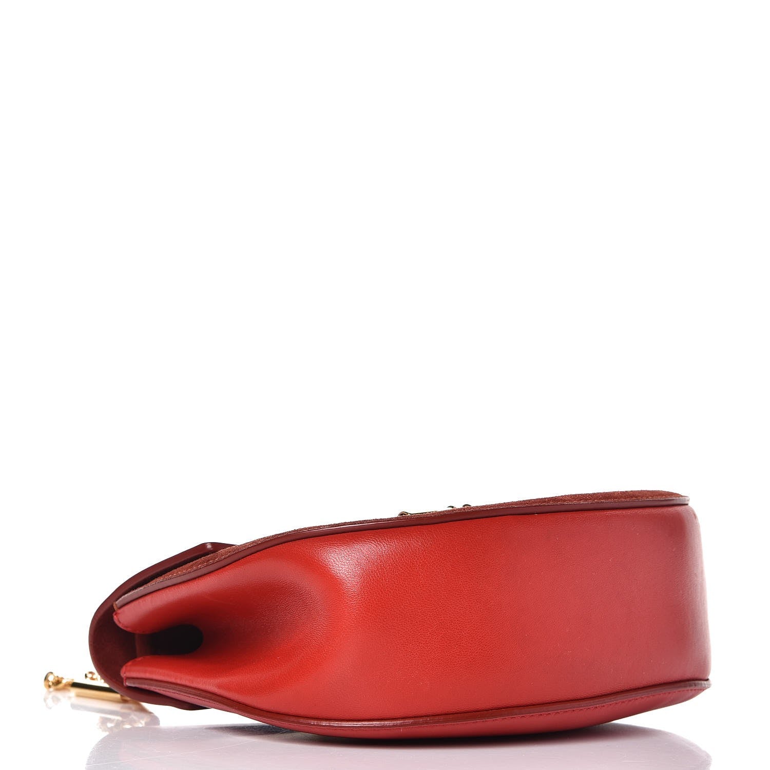 Chloe Lambskin Suede Calfskin Mini Drew Shoulder Bag Paprika Red 4 of 11